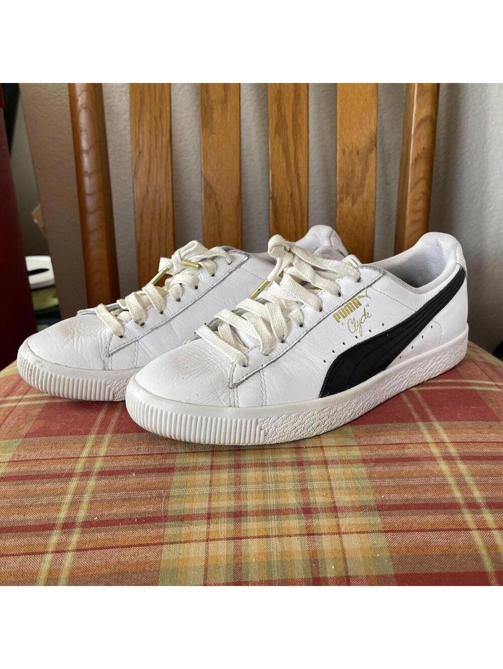 Puma Clyde Casual Sneakers - White & Black